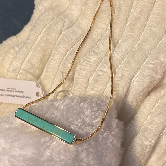 NWT ✅ KAI TURQUOISE COLORED STONE SLIDE SNAKE CHAIN BRACELET - Picture 2 of 10